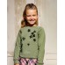 B.Nosy Girls raglan sweater with flock print artwork Y109-5351
